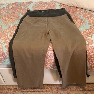 Eileen Fisher Tan and Dark grayTrousers